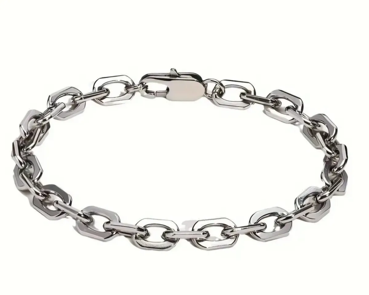 Sharks Bay,Men's Jewelry:Σετ Ανδρική Αλυσίδα Λαιμού& Βραχιόλι από Ανοξείδωτο ατσάλι  316L δεν μαυρίζει.