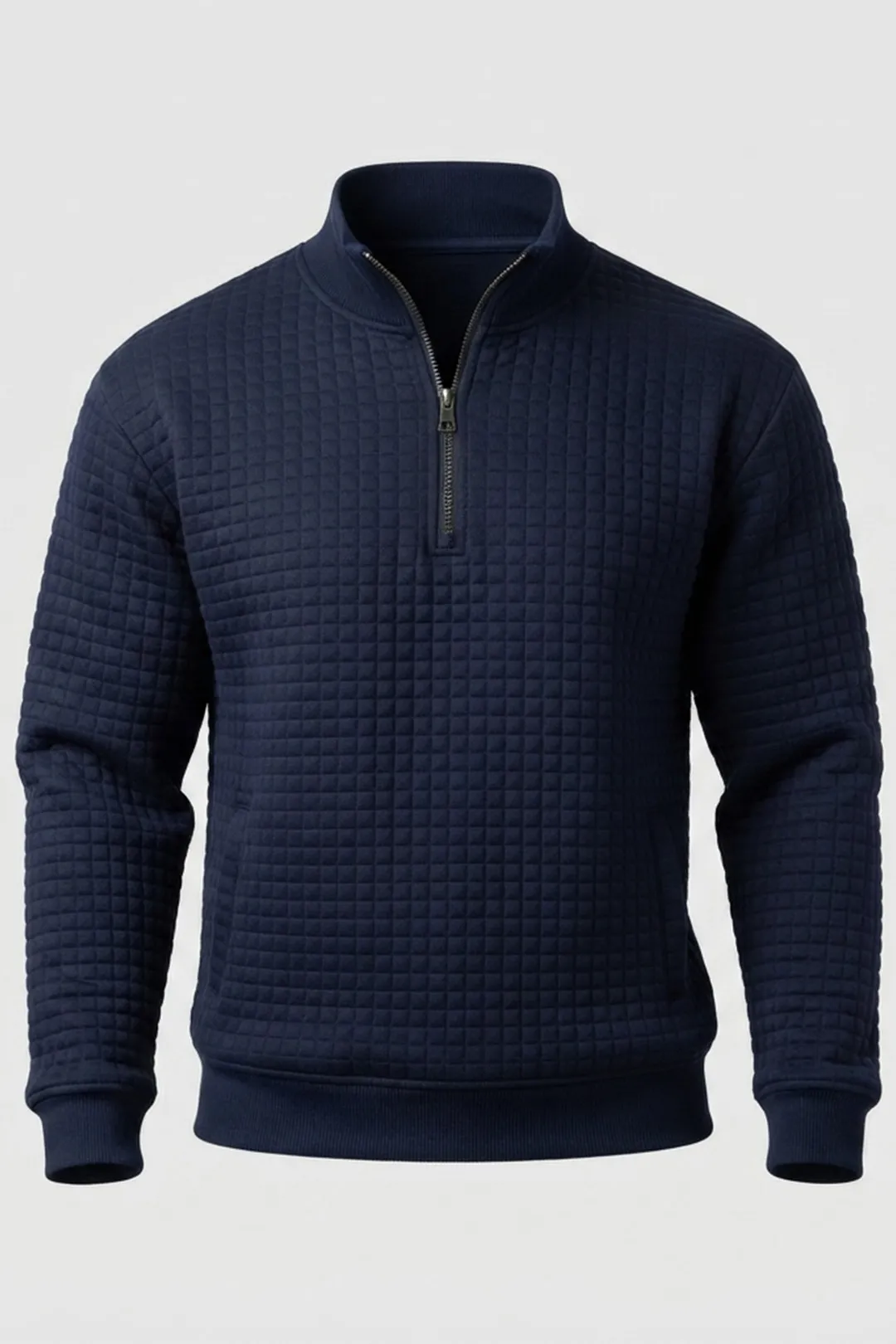 Ανδρικό Φούτερ Waffle με Φερμουάρ Λαιμού (1/2 Zip) - Sharks Bay