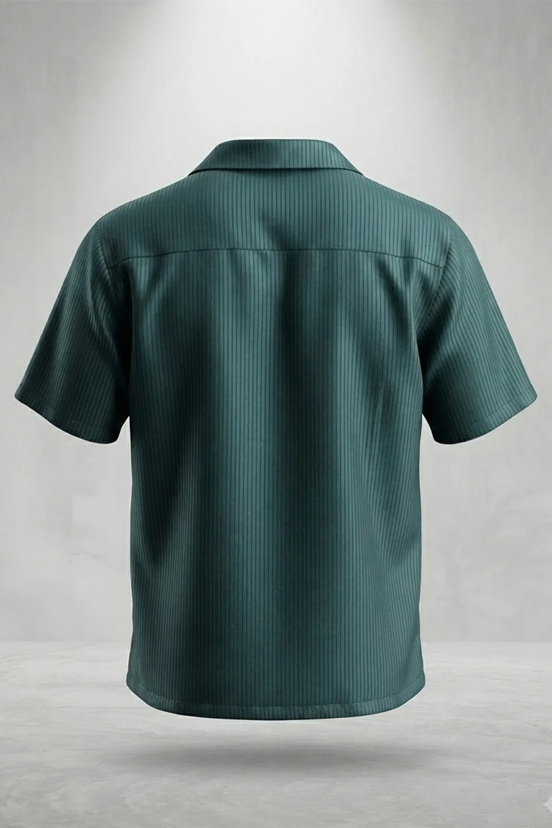 Ανδρικό Πλισέ Πουκάμισο Κοντομάνικο Sharks Bay Clothing (Σκούρο Πράσινο / Forest Green)