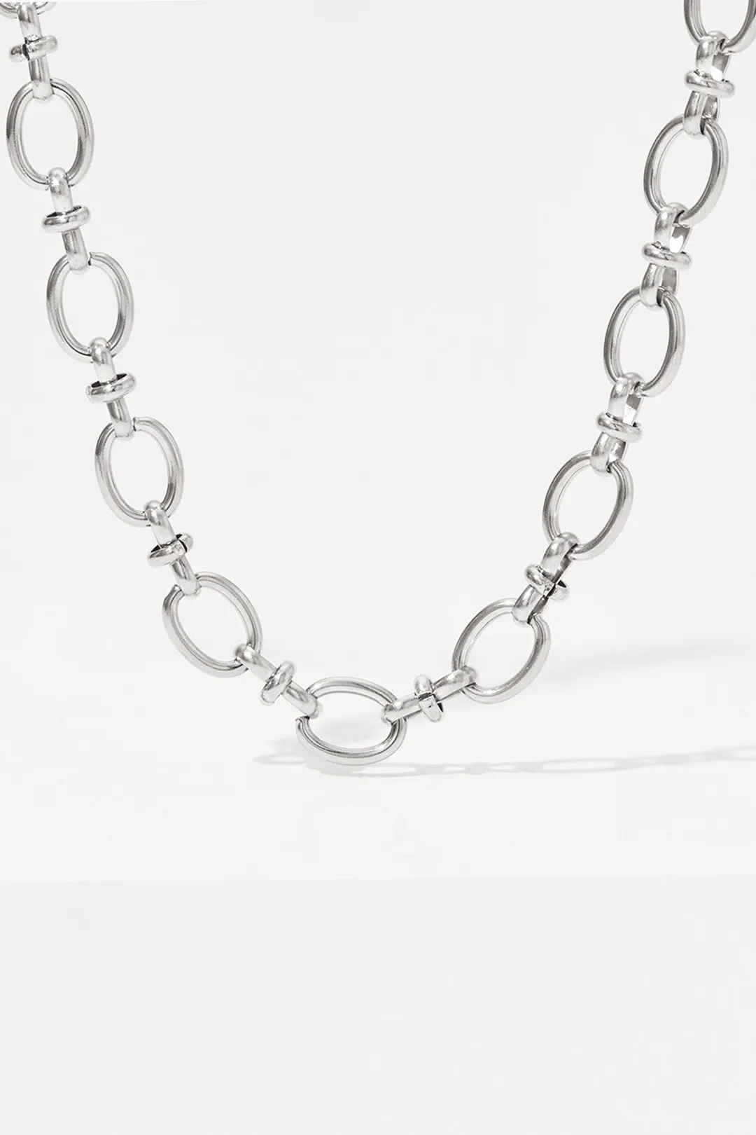 Meet Me at the Sunset – Silver Chain Necklace (1cm Links) | Ατσάλινη Αλυσίδα 45cm