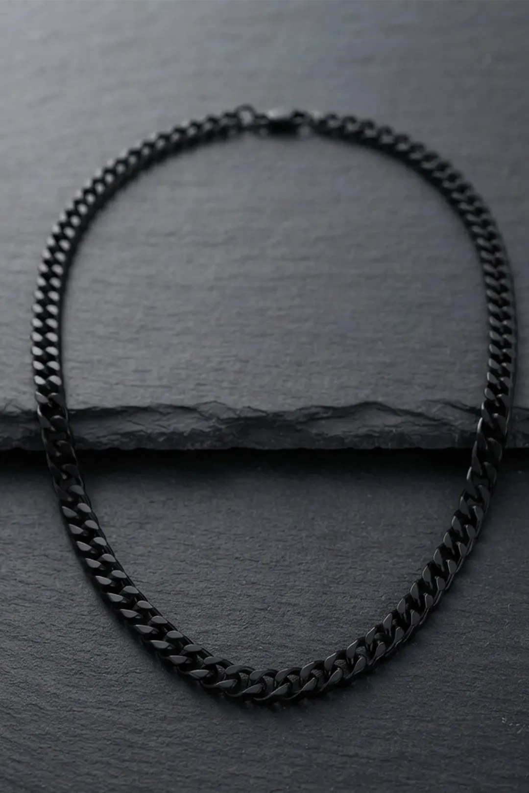 Sharks Bay Clothing – Black Cuban Link Necklace | Ανδρική Αλυσίδα Λαιμού από Ανοξείδωτο Ατσάλι