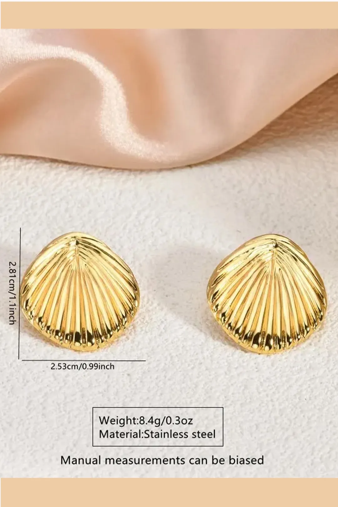 Meet Me at the Sunset – Gold Seashell Stud Earrings | Σκουλαρίκια Κοχύλια από Ανοξείδωτο Ατσάλι