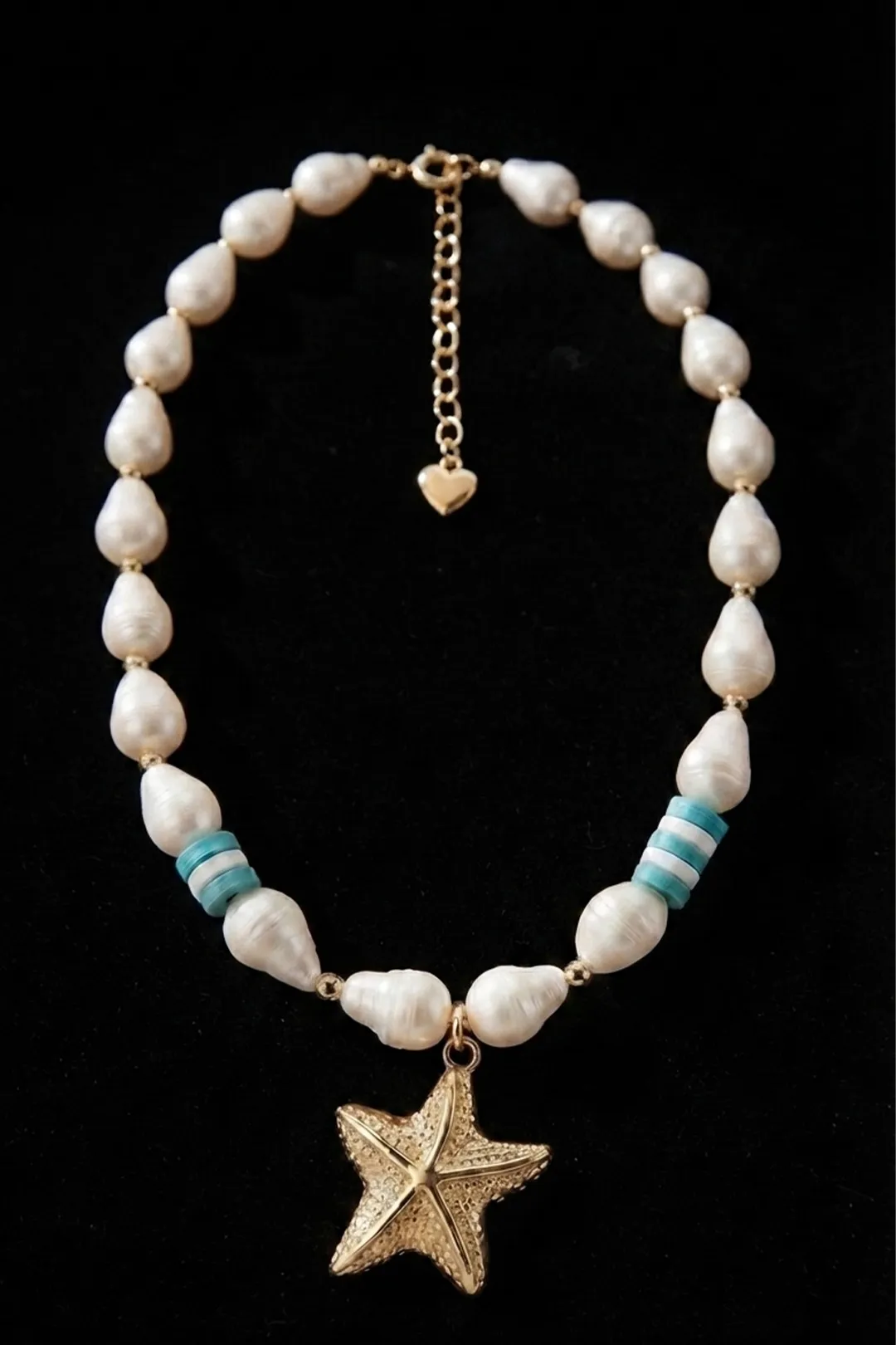 Meet Me at the Sunset – Starfish Pearl Necklace | Γυναικείο Κολιέ με Μαργαριτάρια και Χρυσό Αστερία