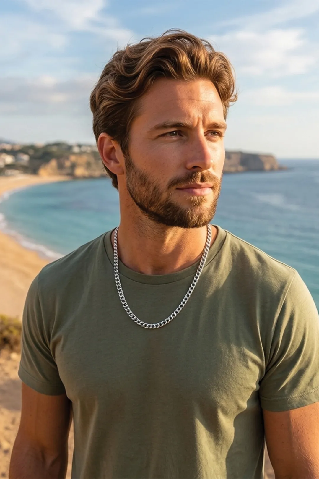 Sharks Bay Clothing Ανδρική Αλυσίδα Λαιμού από Ανοξείδωτο Ατσάλι.