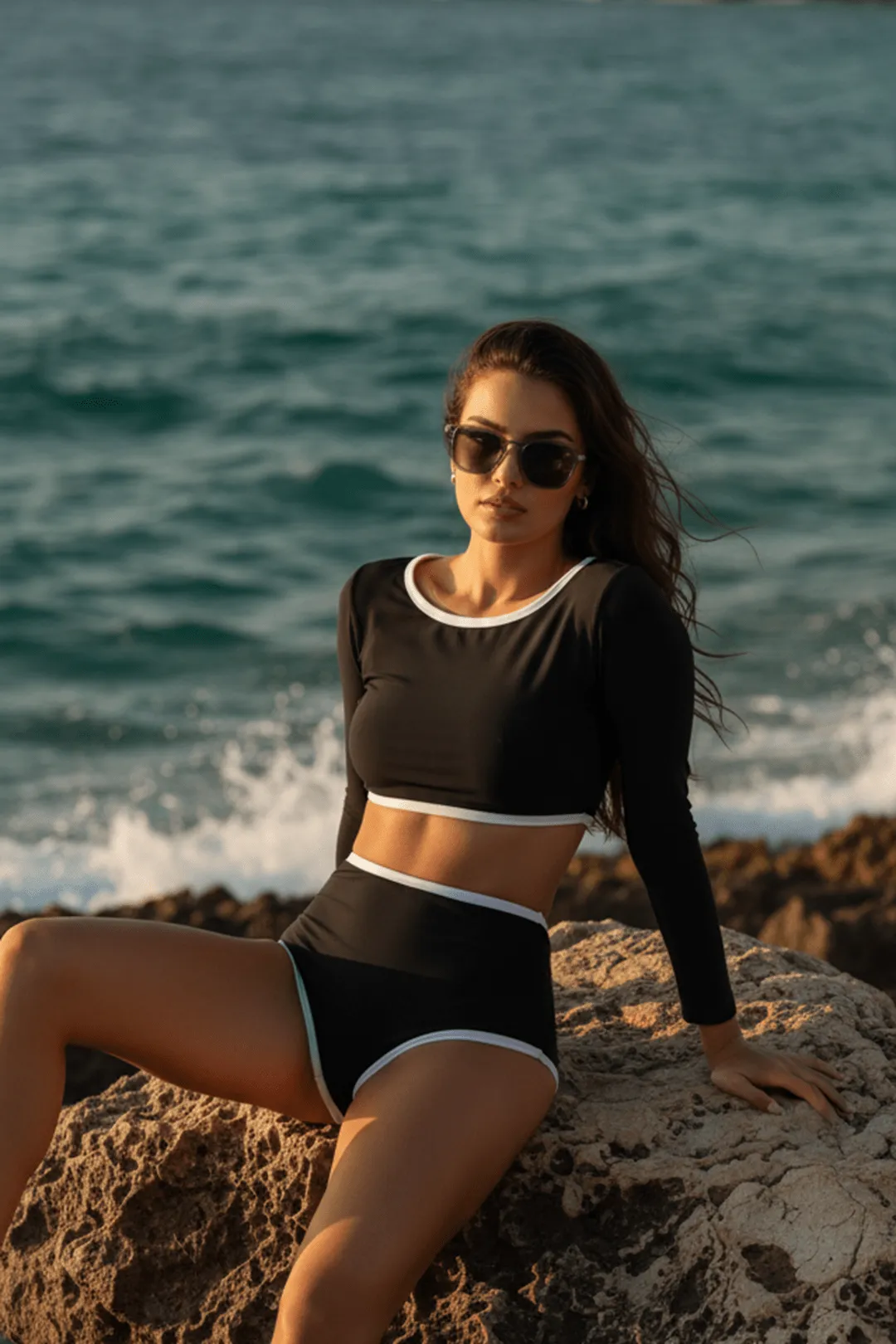 Sharks Bay Clothing Unisex Geometric Sunglasses με Διάφανο Γκρι Σκελετό και Smoke Φακούς.