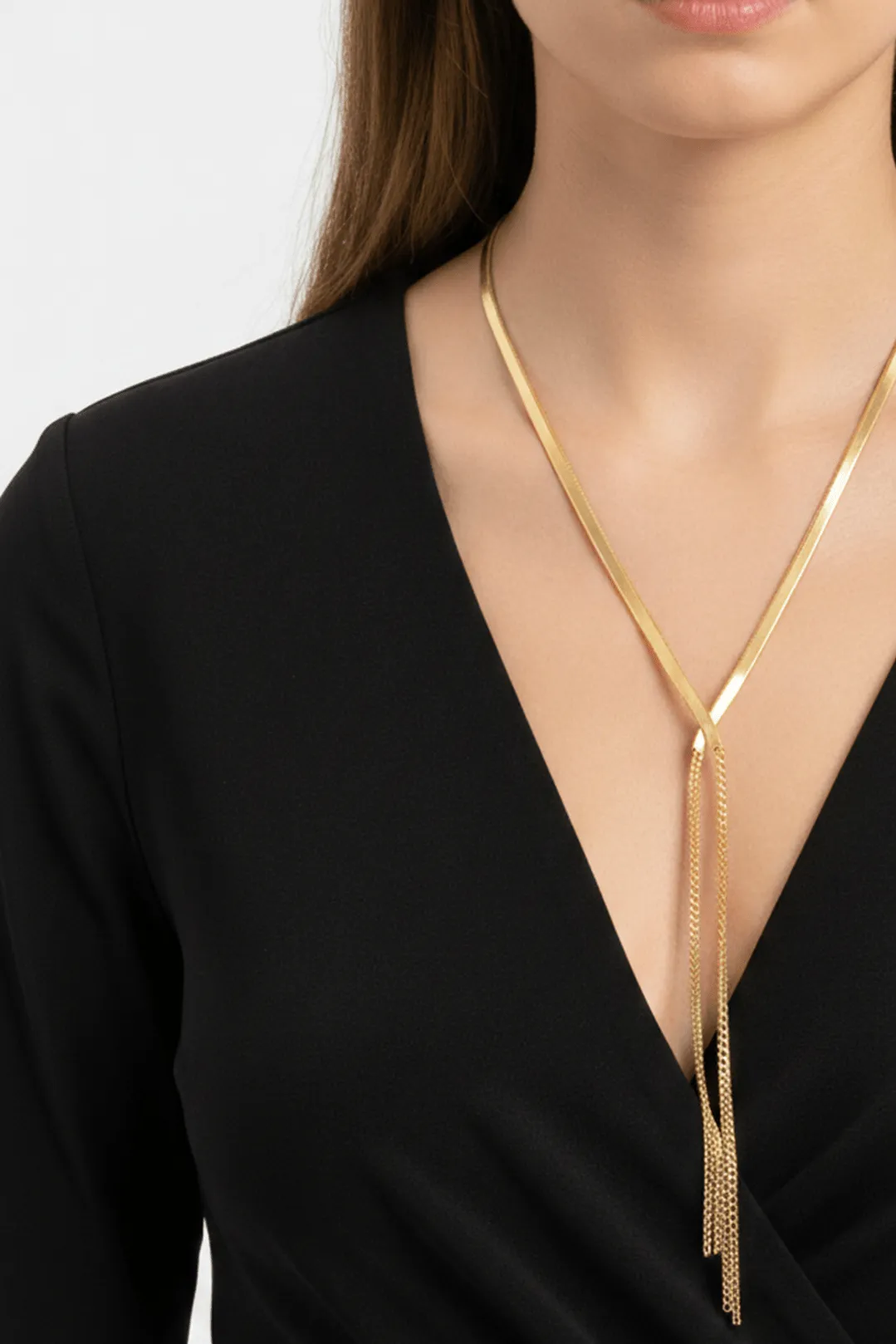 Κολιέ με Διπλή Αλυσίδα - Elegant Drop Sharks Bay Clothing Χρυσό Minimal Lariat