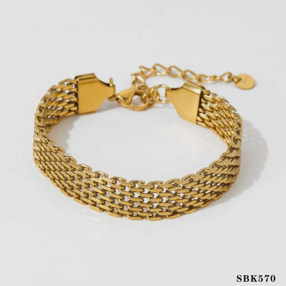 Βραχιόλι Meet me at the sunset  Χρυσό Statement με Πολυεπίπεδη Πλέξη & Vintage Αισθητική