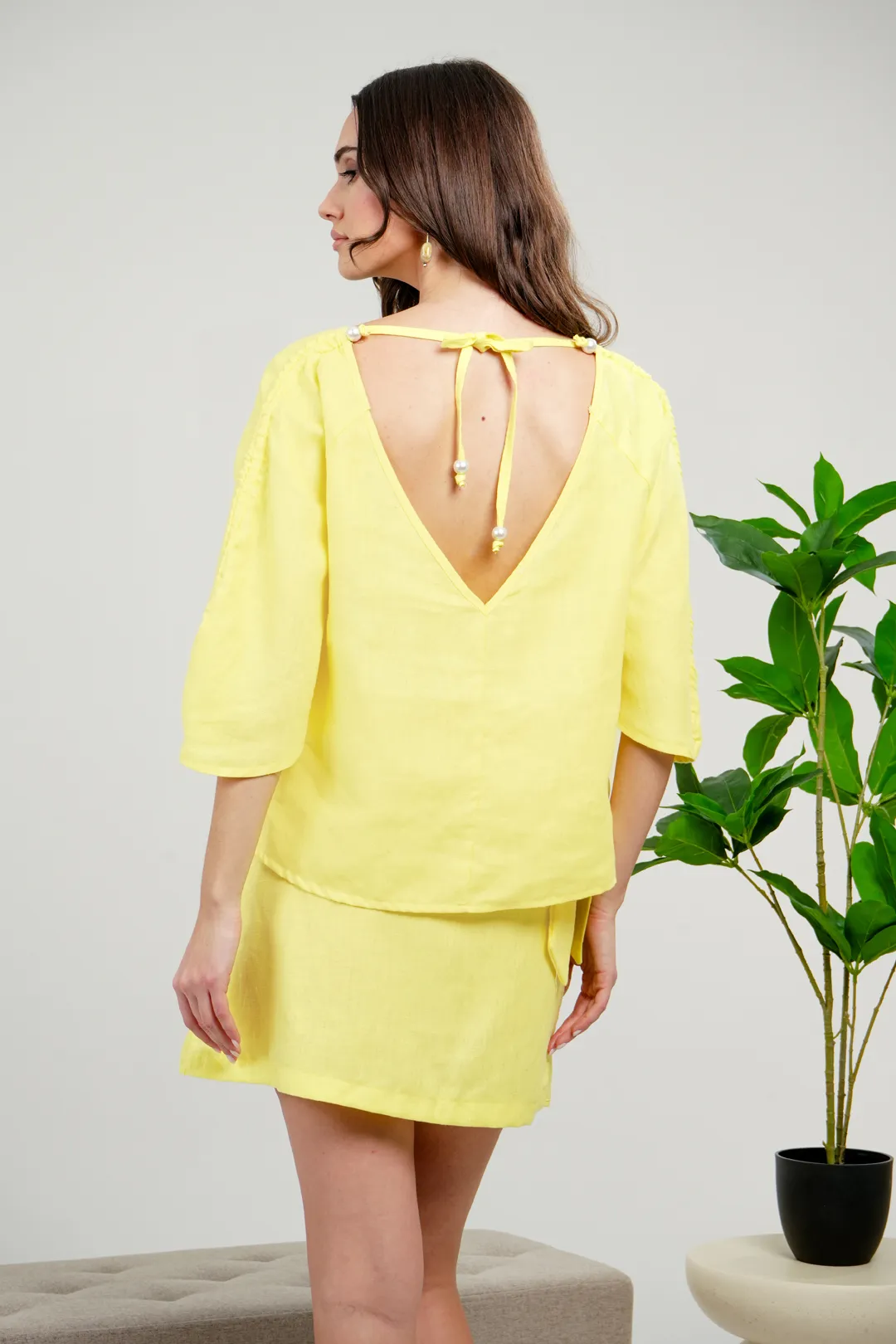 Sharks bay clothing λινή κοντή φούστα.