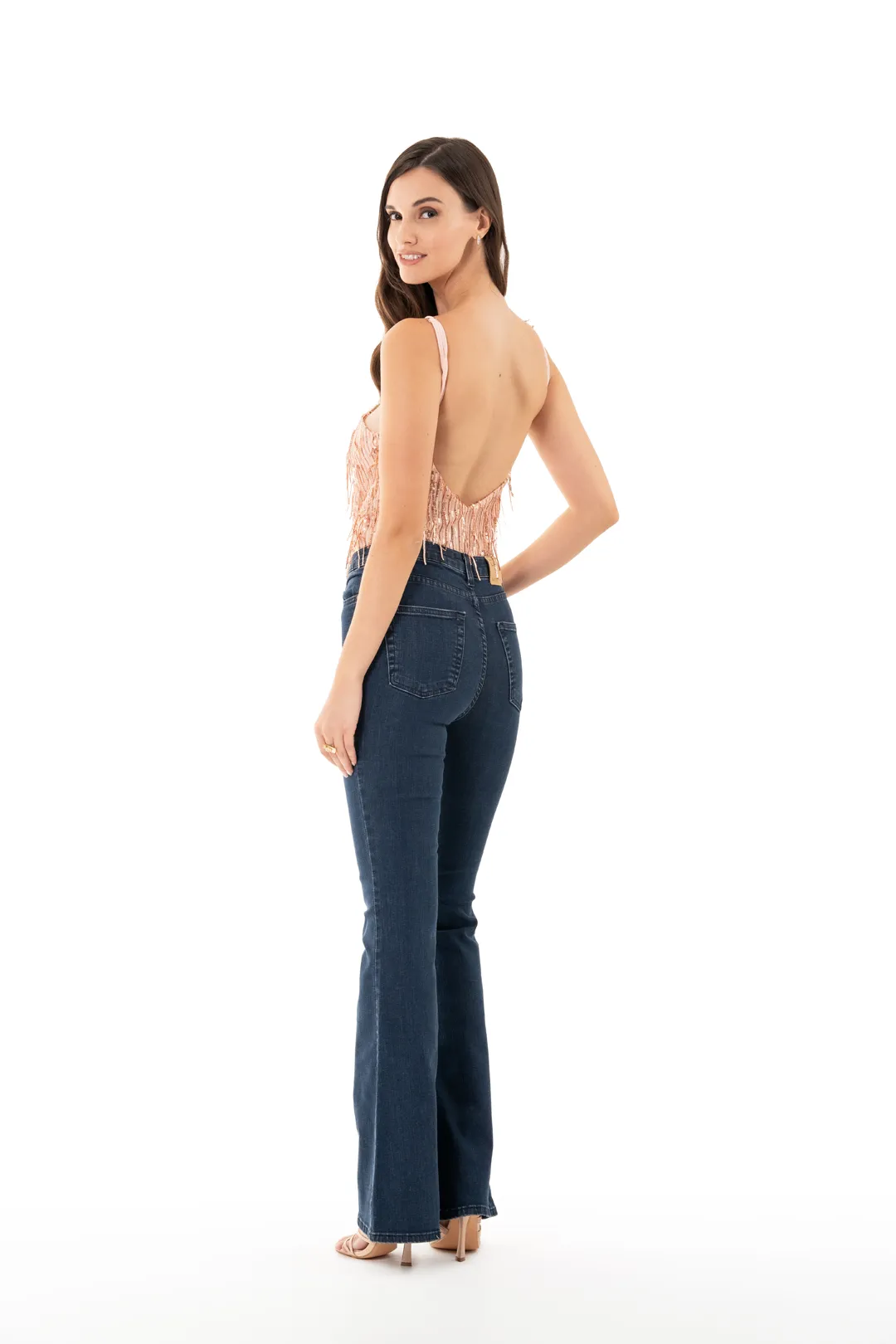 Sharks Bay Clothing Κοριτσίστικο Παντελόνι Τζιν Καμπάνα - Μπλε.