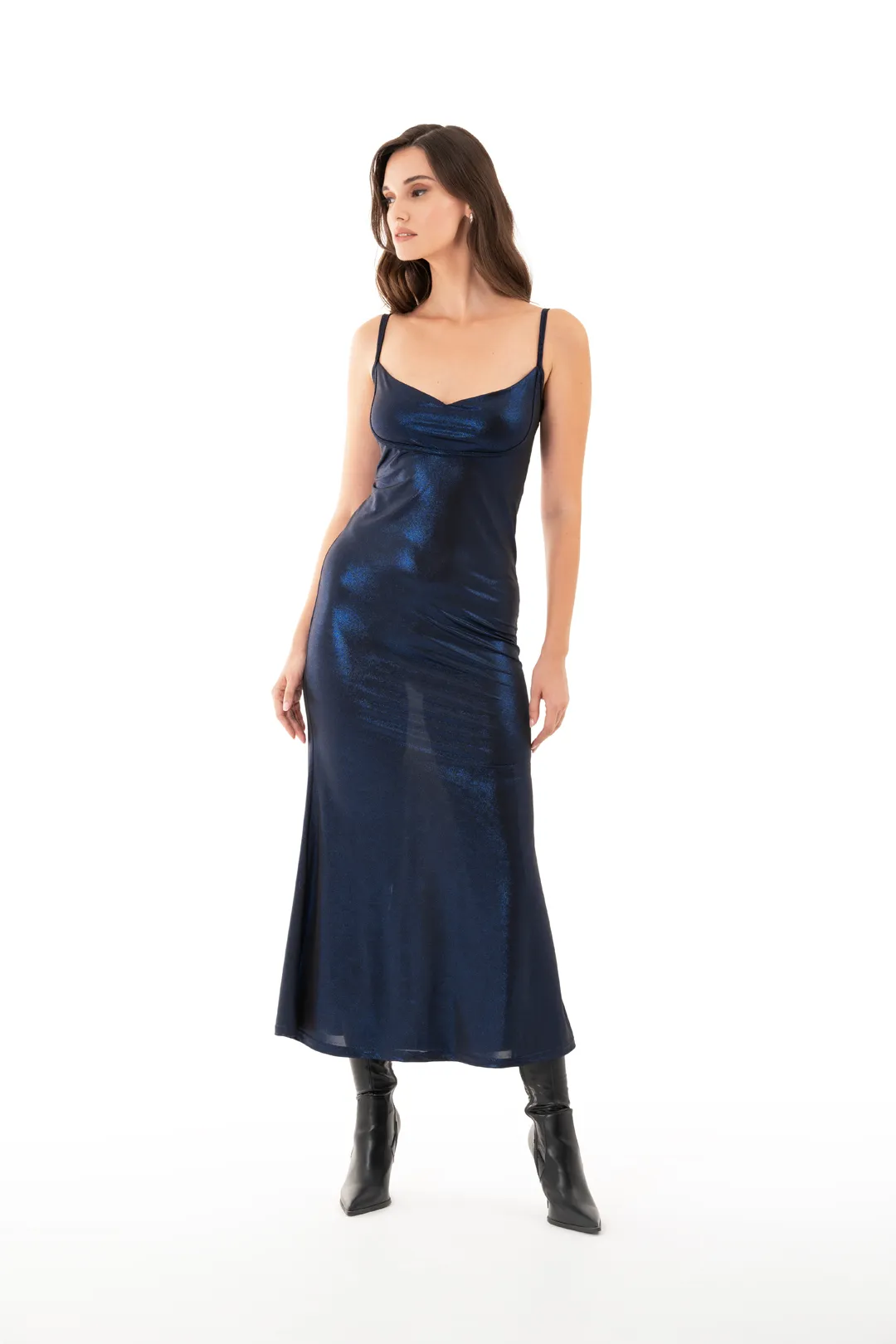 Maxi Βραδινό Φόρεμα Εξώπλατο Electric Blue Sharksbay clothing