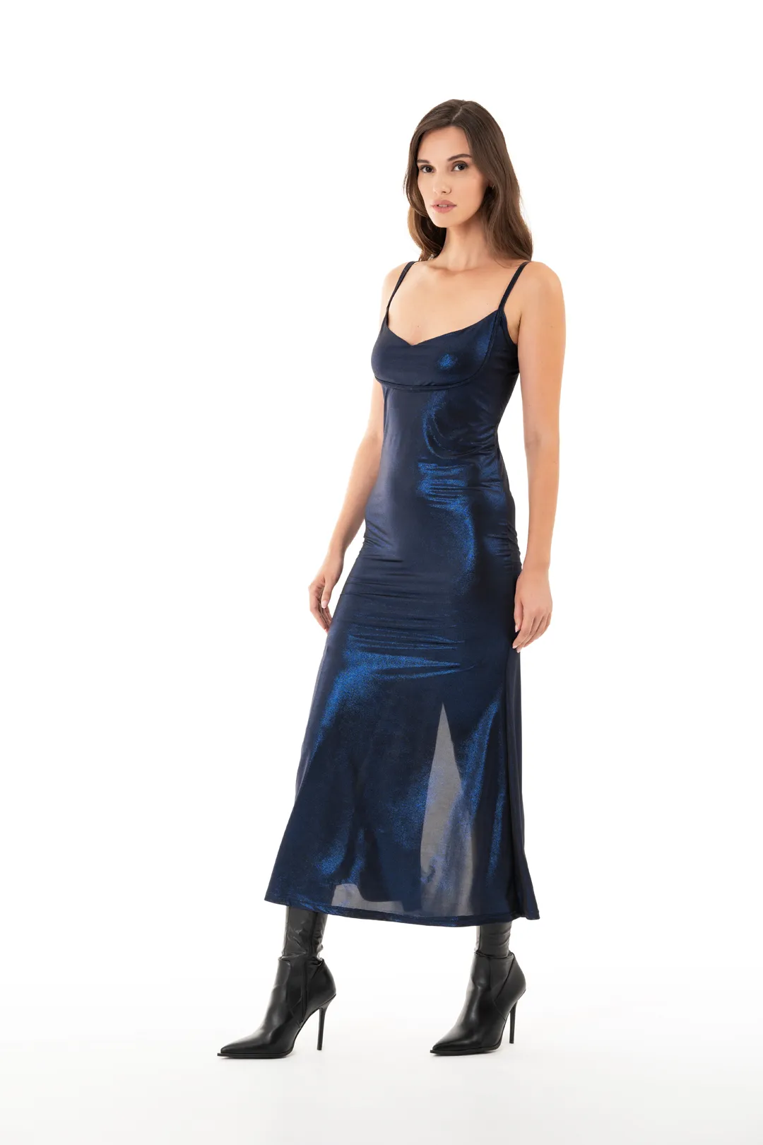 Maxi Βραδινό Φόρεμα Εξώπλατο Electric Blue Sharksbay clothing