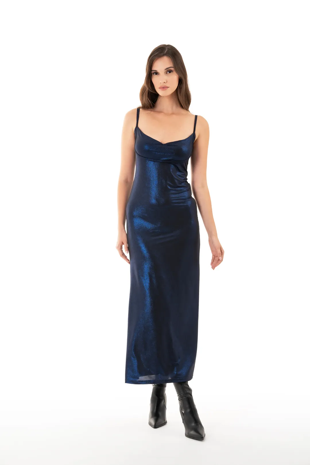 Maxi Βραδινό Φόρεμα Εξώπλατο Electric Blue Sharksbay clothing