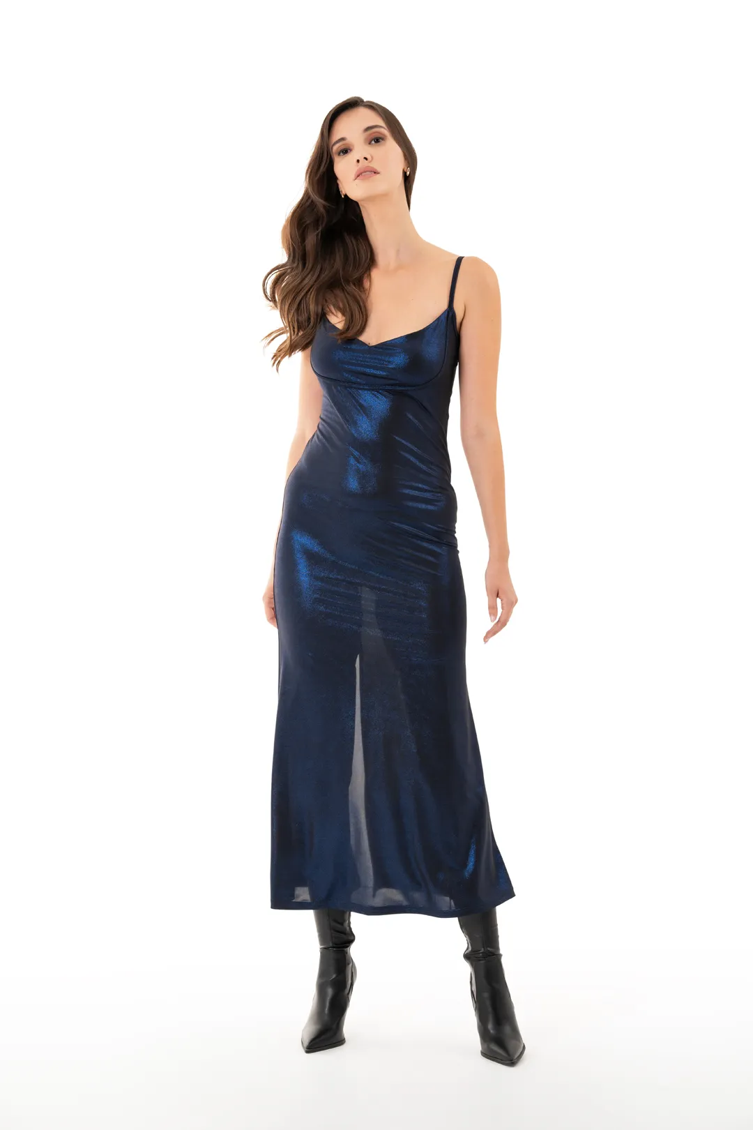 Maxi Βραδινό Φόρεμα Εξώπλατο Electric Blue Sharksbay clothing