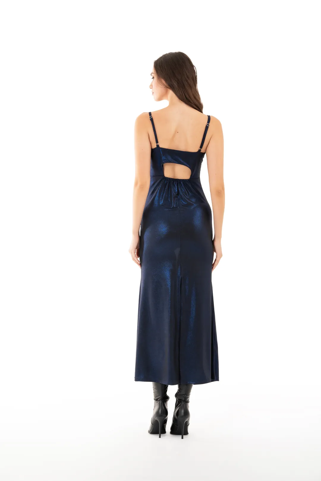 Maxi Βραδινό Φόρεμα Εξώπλατο Electric Blue Sharksbay clothing
