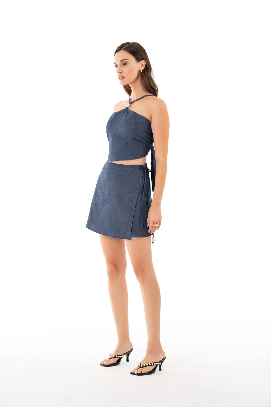 Sharks Bay Clothing Τζιν Φούστα Φάκελος σε Navy Μπλε χρώμα