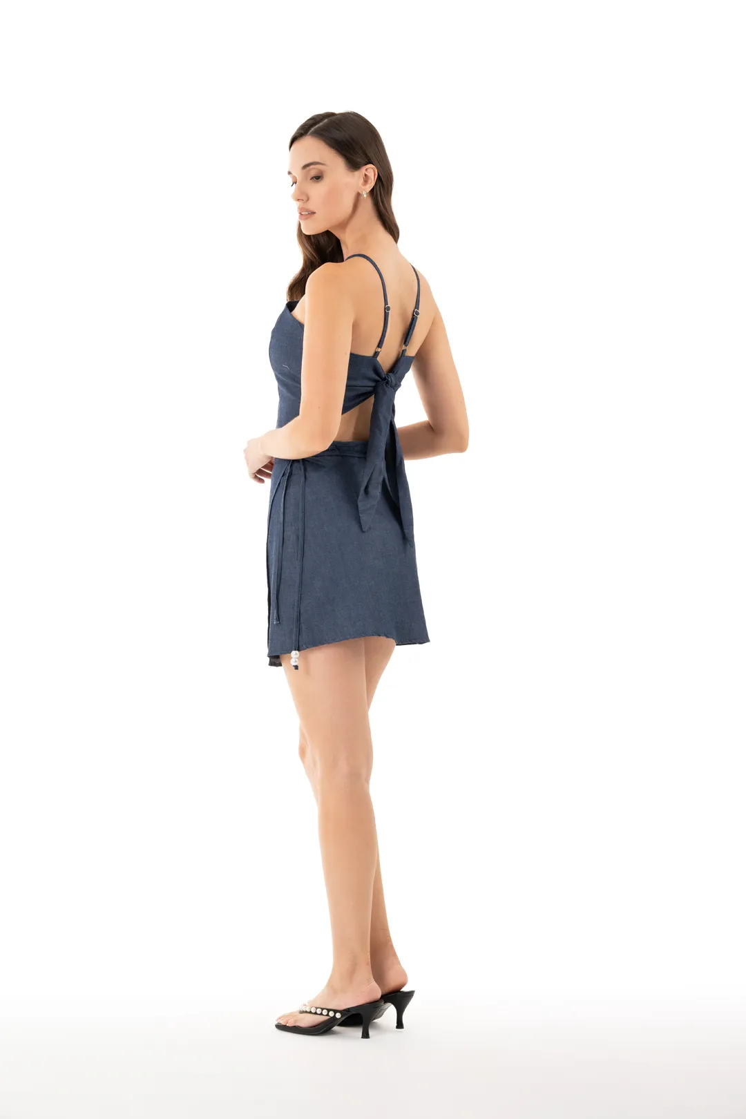 Sharks Bay Clothing Τζιν Φούστα Φάκελος σε Navy Μπλε χρώμα