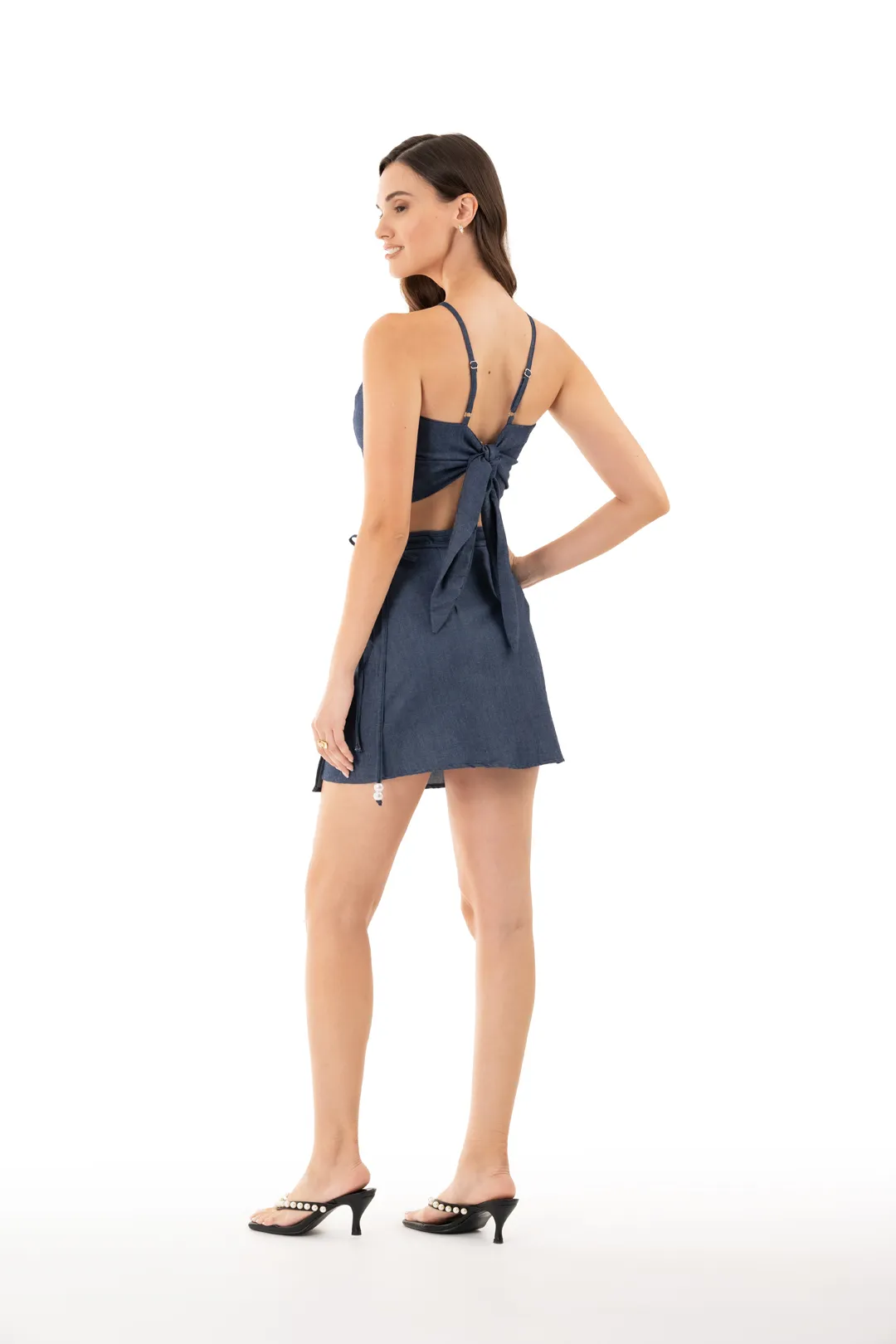 Sharks Bay Clothing Τζιν Φούστα Φάκελος σε Navy Μπλε χρώμα