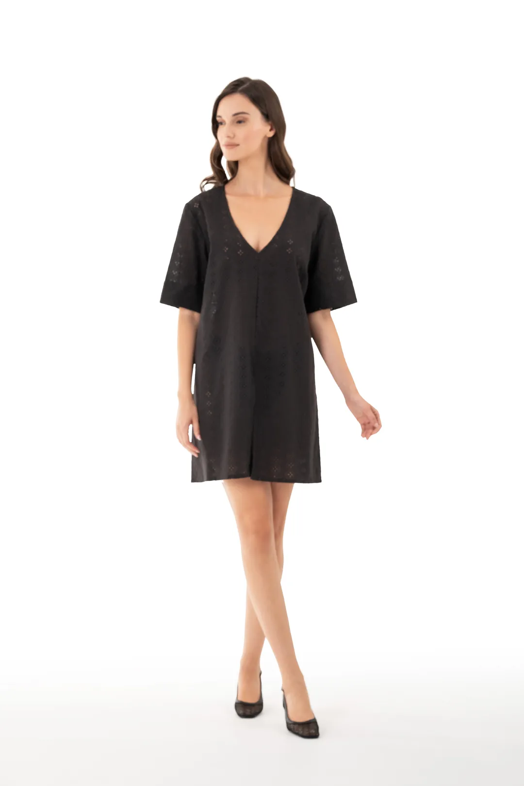 Sharks Bay Clothing Γυναικείο Μακρύ Καφτάνι Παραλίας Μαύρο