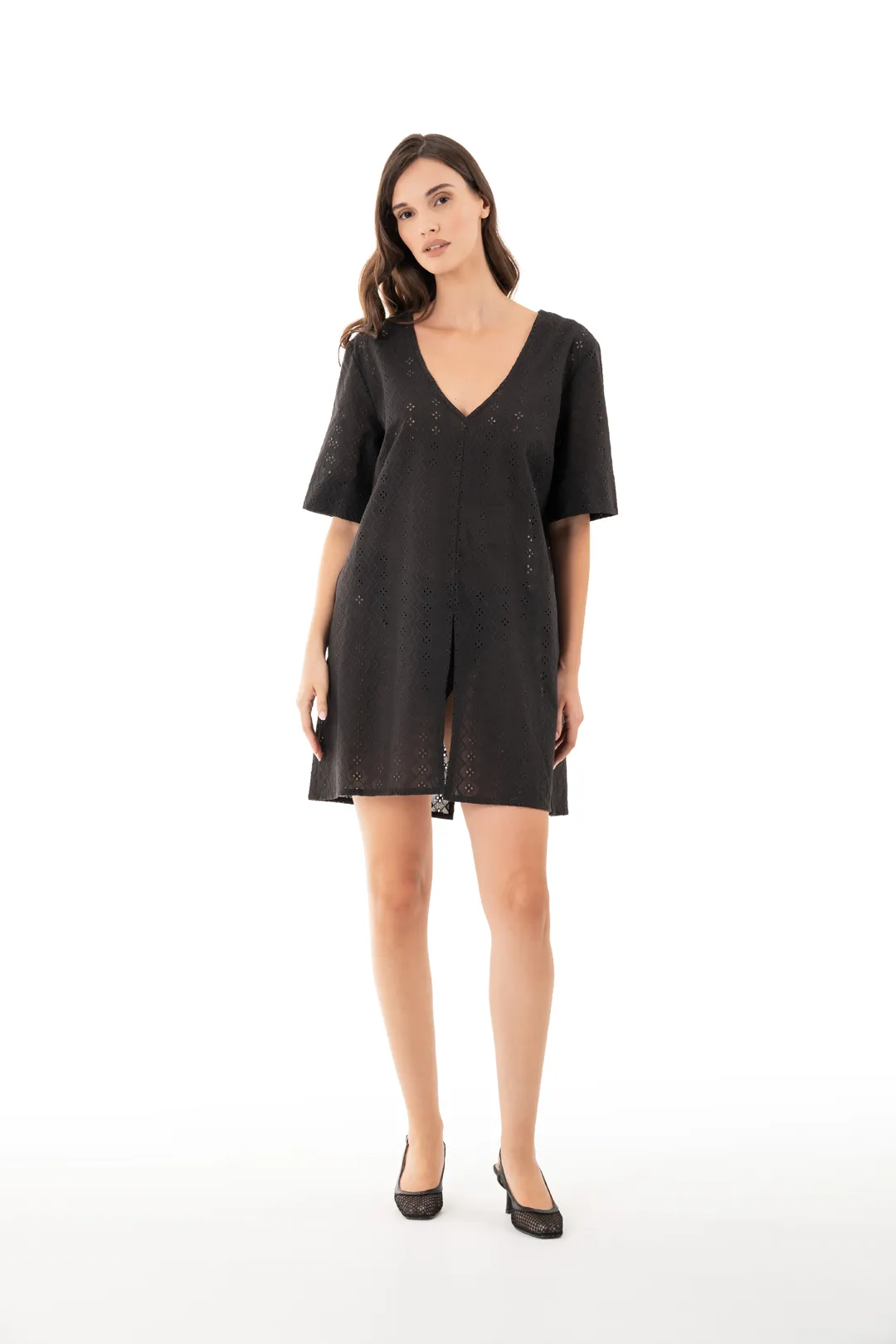 Sharks Bay Clothing Γυναικείο Μακρύ Καφτάνι Παραλίας Μαύρο