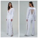 Sharks Bay Clothing Γυναικεία Ζακέτα με Διαφάνεια στην Πλάτη - Λευκό.