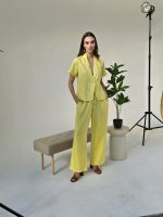 Sharks bay clothing λινό σακάκι με κοντό μανίκι. - Image 3