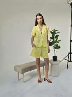 Sharks bay clothing λινό σορτς με λάστιχο στην μέση.