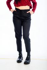 Sharks bay clothing ,γυναικείο παντελόνι baggy ίσια γραμμή, μαύρο