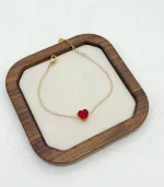 Γυναικείο βραχιόλι Sharks Bay Clothing με σχέδιο καρδιάς σε χρυσό. - Image 2