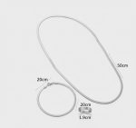 Meet me at the sunset,Men's Jewelry:Σετ Ανδρική Αλυσίδα Snake Chain Λαιμού& Βραχιόλι από Ανοξείδωτο ατσάλι  316L δεν μαυρίζει. - Image 2