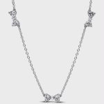 Meet me at the sunset,Γυναικείο Κολιέ με Φιόγκους & Ζιργκόν - Silver finish.