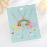 Παιδικά Κολιέ σετ 2 ρούχα Sharks bay"Best Friends" με Λουλούδια & Καρδιά BFF - Χρυσό.