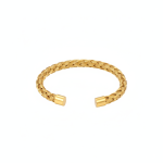 Βραχιόλι Cuff με Πλεκτό Σχεδιασμό,Sharks Bay Clothing Χρυσό - Unisex & Minimals