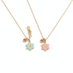 Παιδικά Κολιέ σετ 2 ρούχα Sharks bay"Best Friends" με Λουλούδια & Καρδιά BFF - Χρυσό. - Image 2