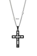 Ανδρικό Κολιέ Sharks Bay "Eternal Cross" με Αλυσίδα 3mm - Urban S