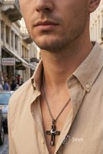 Ανδρικό Κολιέ Sharks Bay "Eternal Cross" με Αλυσίδα 3mm - Urban S - Image 3