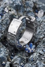 Sharks Bay Ανδρικό Μονό Σκουλαρίκι "Cubic Compass" 9mm, Ασήμι 925 (Ζεύγος)". - Image 2