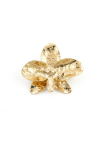 Sharks Bay Γυναικεία Χρυσή Καρφίτσα Λουλούδι με Σφυρήλατη Υφή - Hammered Metal Floral Brooch.