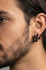 Ανδρικά Σκουλαρίκια Sharks Bay"Geometric Rebel" - Minimalist Edge - Image 3