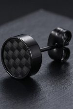 Sharks Bay Clothing Ανδρικά Σκουλαρίκια Καρφωτά από Ατσάλι Μαύρα - Image 2