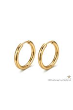 Unisex Ατσάλινοι Κρίκοι Sharks Bay 2cm – Χρυσοί