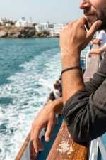 Sharks Bay Ανδρικό Ατσάλινο Βραχιόλι Αλυσίδα 7mm σε Μαύρο Χρώμα - Image 2
