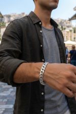Sharks Bay Clothing – Silver Cuban Link Bracelet 9mm | Ανδρικό Βραχιόλι από Ανοξείδωτο Ατσάλι. 21εκ