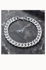 Sharks Bay Clothing – Silver Cuban Link Bracelet 9mm | Ανδρικό Βραχιόλι από Ανοξείδωτο Ατσάλι. 21εκ - Image 3