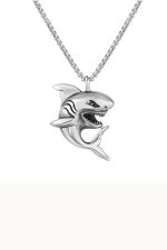 Sharks Bay Clothing – Shark Pendant Necklace (3.7cm) | Ανδρική Ατσάλινη Αλυσίδα 57cm - Image 2