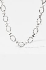 Meet Me at the Sunset – Silver Chain Necklace (45cm) | Minimal Ατσάλινο Κολιέ - Image 3