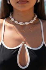 Meet Me at the Sunset – Layered Shell & Sun Gold Necklace | Boho Καλοκαιρινό Κολιέ. - Image 4