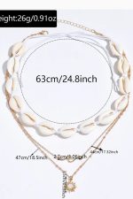 Meet Me at the Sunset – Layered Shell & Sun Gold Necklace | Boho Καλοκαιρινό Κολιέ. - Image 2