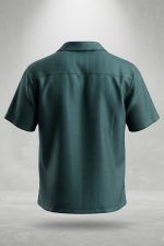 Ανδρικό Πλισέ Σετ Πουκάμισο & Σορτς Sharks Bay Clothing (Σκούρο Πράσινο / Forest Green) - Image 4