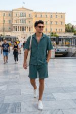 Ανδρικό Πλισέ Σετ Πουκάμισο & Σορτς Sharks Bay Clothing (Σκούρο Πράσινο / Forest Green) - Image 6