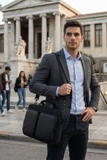 Ανδρική Τσάντα Χαρτοφύλακας / Laptop Bag Business & Casual (Μαύρη) - Sharks Bay